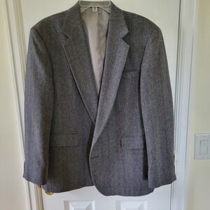 Haggar Mens Blazer Sport Coat Two Button Casual Size 42S Tweed Vintage  AS IS